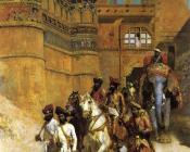 The Maharahaj of Gwalior Before His Palace - 埃德温·罗德·威克斯